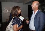 Amsterdam 1 juli 2019
Astrid Joosten met haar nieuwe vriend Rob Peters . Ze vertrokken van het delamar theater (johan Kaartprijs) met hun vespa scooter richting huis.