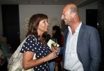 Amsterdam 1 juli 2019
Astrid Joosten met haar nieuwe vriend Rob Peters . Ze vertrokken van het delamar theater (johan Kaartprijs) met hun vespa scooter richting huis.