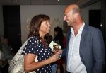 Amsterdam 1 juli 2019
Astrid Joosten met haar nieuwe vriend Rob Peters . Ze vertrokken van het delamar theater (johan Kaartprijs) met hun vespa scooter richting huis.