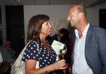 Amsterdam 1 juli 2019
Astrid Joosten met haar nieuwe vriend Rob Peters . Ze vertrokken van het delamar theater (johan Kaartprijs) met hun vespa scooter richting huis.