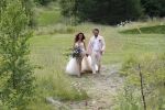 Kraggenburg 22 juni 2019
Katja Schuurman en haar kersverse man Freek v Noortwijk zijn getrouwd en posseren uitgebreid voor de pers op landgoed Netl , de wildste tuin.