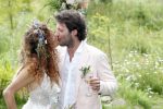 Kraggenburg 22 juni 2019
Katja Schuurman en haar kersverse man Freek v Noortwijk zijn getrouwd en posseren uitgebreid voor de pers op landgoed Netl , de wildste tuin.