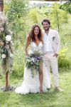 Kraggenburg 22 juni 2019
Katja Schuurman en haar kersverse man Freek v Noortwijk zijn getrouwd en posseren uitgebreid voor de pers op landgoed Netl , de wildste tuin.