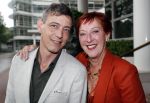 Amsterdam 12 juni 2019
Haringparty bij het Hilton hotel. Loes Luca met â€œzoonâ€
