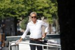 Amsterdam 18 juni 2019
Mike Kesseler de  nieuwe vriend van SBS6 presentatrice Sandra Schuurhof bij zijn woonark.