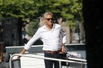 Amsterdam 18 juni 2019
Mike Kesseler de  nieuwe vriend van SBS6 presentatrice Sandra Schuurhof bij zijn woonark.