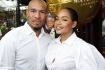 Amsterdam 6 juni 2019
Talkies terras awards bij de Harbour club . Nigel de Jong met zijn vrouw Winonah