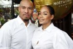 Amsterdam 6 juni 2019
Talkies terras awards bij de Harbour club . Nigel de Jong met zijn vrouw Winonah