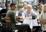 Amsterdam 19 juni 2020
Donny v d Beek Dusan tadic en Klaasjan Huntelaar aan het lunchen bij ferilliâ€™s op de beethovenstraat.