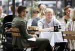 Amsterdam 19 juni 2020
Donny v d Beek Dusan tadic en Klaasjan Huntelaar aan het lunchen bij ferilliâ€™s op de beethovenstraat.