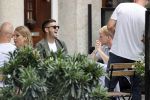 Amsterdam 19 juni 2020
Donny v d Beek Dusan tadic en Klaasjan Huntelaar aan het lunchen bij ferilliâ€™s op de beethovenstraat.