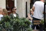 Amsterdam 19 juni 2020
Donny v d Beek Dusan tadic en Klaasjan Huntelaar aan het lunchen bij ferilliâ€™s op de beethovenstraat.