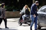 Amsterdam 3 juli 2020
Estelle Cruijff op haar vespa scooter