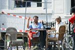Amsterdam 28 juni 2020
Jan Hein Kuijpers met zijn vrouw Renate op terras
