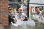Amsterdam 19 juni 2020
Donny v d Beek Dusan tadic en Klaasjan Huntelaar aan het lunchen bij ferilliâ€™s op de beethovenstraat.