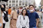 Amsterdam 1 juni 2020
Protest op de dam tegen poltiegeweld tegen donkere mensen. Demi en Nino Wilkes
