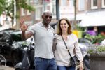 Amsterdam 10 juli 2021
 Annemarie v Gaal met haar man Rhandy Macnack op de cornelis schuytstraat