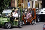 Amsterdam 10 juli 2021
Connie Witteman met haar hondje ,dochter Constanza en kleinkinderen in 2 biro karretjes in Amsterdam zuid