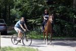 Amsterdamse Bos 26 juni 2021
Fajah Lourens en haar nieuwe vriend Bart Hondebrink in het Amsterdamse bos. Fajah te paard en Bart op een mountainbike