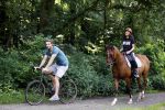 Amsterdamse Bos 26 juni 2021
Fajah Lourens en haar nieuwe vriend Bart Hondebrink in het Amsterdamse bos. Fajah te paard en Bart op een mountainbike