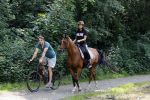 Amsterdamse Bos 26 juni 2021
Fajah Lourens en haar nieuwe vriend Bart Hondebrink in het Amsterdamse bos. Fajah te paard en Bart op een mountainbike
