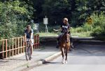 Amsterdamse Bos 26 juni 2021
Fajah Lourens en haar nieuwe vriend Bart Hondebrink in het Amsterdamse bos. Fajah te paard en Bart op een mountainbike