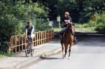 Amsterdamse Bos 26 juni 2021
Fajah Lourens en haar nieuwe vriend Bart Hondebrink in het Amsterdamse bos. Fajah te paard en Bart op een mountainbike