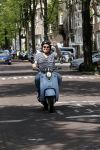 Amsterdam 15 juni 2021
Frits Huffnagel op zijn scooter in Amsterdam zuid