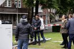 Amsterdam 21 juni 2021
Plaatsen van kunstwerk Joseph Klibansky voor Art Zuid op de apollolaan.
 Zijn vriendin Victoria Waldau alsmede zijn broer schoonzus en ouders zijn ook aanwezig