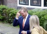 Hilversum 30 juni 2021
Koning Willem Alexander en Koningin Maxima arriveren bij theater Gooiland voor de uitreiking van de appeltjes van Oranje .