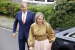 Hilversum 30 juni 2021
Koning Willem Alexander en Koningin Maxima arriveren bij theater Gooiland voor de uitreiking van de appeltjes van Oranje .