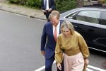 Hilversum 30 juni 2021
Koning Willem Alexander en Koningin Maxima arriveren bij theater Gooiland voor de uitreiking van de appeltjes van Oranje .