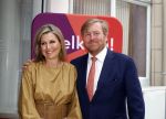 Hilversum 30 juni 2021
Koning Willem Alexander en Koningin Maxima arriveren bij theater Gooiland voor de uitreiking van de appeltjes van Oranje .