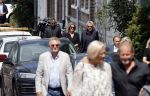 Amsterdam 22 juli 2021
Herdenkingsdienst van Peter R de Vries in Carre .
Matthijs v Nieuwkerk met zijn vriendin Martha Riemsma