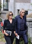 Amsterdam 22 juli 2021
Herdenkingsdienst van Peter R de Vries in Carre .
Matthijs v Nieuwkerk met zijn vriendin Martha Riemsma