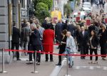 Amsterdam 22 juli 2021
Herdenkingsdienst van Peter R de Vries in Carre . Matthijs v Nieuwkerk kwam met zijn nieuwe vriendin Martha Riemsma