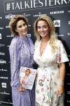 Amsterdam 8 juli 2021
Terras feestje van Talkies bij Strand zuid. Monique Westenberg met Kristina Bozilovic