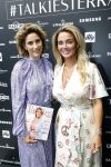 Amsterdam 8 juli 2021
Terras feestje van Talkies bij Strand zuid. Monique Westenberg met Kristina Bozilovic