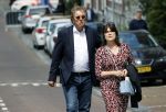 Amsterdam 22 juli 2021
Herdenkingsdienst van Peter R de Vries in Carre . Robert ten Brink en zijn vrouw Roos