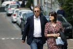 Amsterdam 22 juli 2021
Herdenkingsdienst van Peter R de Vries in Carre . Robert ten Brink en zijn vrouw Roos
