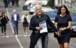 Amsterdam 22 juli 2021
Herdenkingsdienst van Peter R de Vries in Carre . Broer Peter , Wouter de Vries met vrouw dochter en zoon
