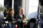 Weesp 15 maart 2022
Alfred v d Heuevl met Margreet Spijker op terras in het centrum van Weesp.