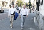 Amsterdam 19 juli 2022
Laatste optreden Willeke Albertri in het concertgebouw. Binnenkomst gasten. Andre v Duin met partner Fernando Reyes