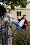 Den Haag 1 juni 2022
Boer Ayoub bij de hofvijver. Ayoub met Bilal Yakhlaf