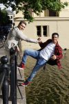 Den Haag 1 juni 2022
Boer Ayoub bij de hofvijver. Ayoub met Bilal Yakhlaf