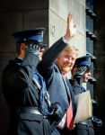 Amsterdam 22 juni 2022
Koning Willem Alexander , Koningin Maxima en prinses Beatrix bij paleis op de dam waar een diner was georganiseerd voor de ambassadeurs.