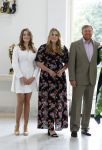 Den Haag 24 juni 2022
Het jaarlijkse fotouurtje in paleis Noordeinde. Aanwezig Koning Willem Alexander Koningin Maxima Prinses Amalia Prinses Alexia en Prinses Ariane