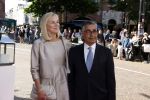 Den Haag 20 juni 2022
Diner met Prins Hendrik en Prinses Mary van Denemarken en Koning Willem Alexander en Koningin Maxima in de grote kerk . Sigrid Kaag met haar man Anis al Qaq