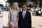Den Haag 20 juni 2022
Diner met Prins Hendrik en Prinses Mary van Denemarken en Koning Willem Alexander en Koningin Maxima in de grote kerk . Sigrid Kaag met haar man Anis al Qaq