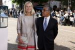 Den Haag 20 juni 2022
Diner met Prins Hendrik en Prinses Mary van Denemarken en Koning Willem Alexander en Koningin Maxima in de grote kerk . Sigrid Kaag met haar man Anis al Qaq